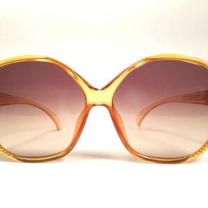 Vintage Women’s Christian Dior Oversized Sunglasses 80s Amber Optyl